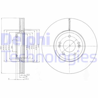 BG9056C DELPHI Тормозной диск