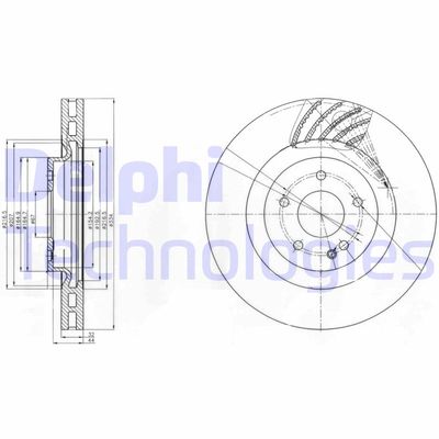 BG9059 DELPHI Тормозной диск