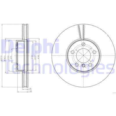 BG9061 DELPHI Тормозной диск