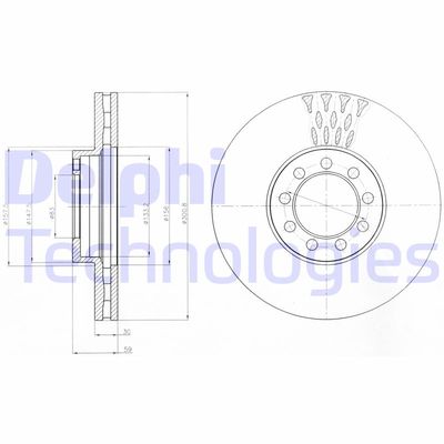 BG9062 DELPHI Тормозной диск