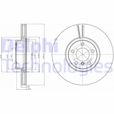 BG9063 DELPHI Тормозной диск