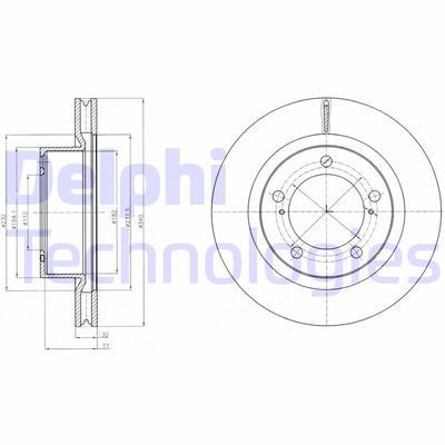 BG9067 DELPHI Тормозной диск