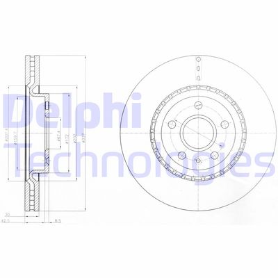 BG9068 DELPHI Тормозной диск