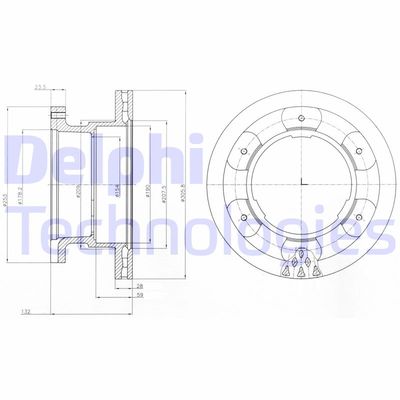 BG9069 DELPHI Тормозной диск