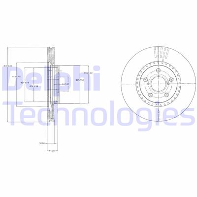 BG9074 DELPHI Тормозной диск