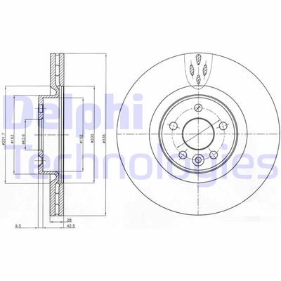 BG9077C DELPHI Тормозной диск