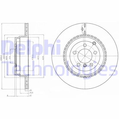 BG9080C DELPHI Тормозной диск