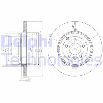 BG9082 DELPHI Тормозной диск