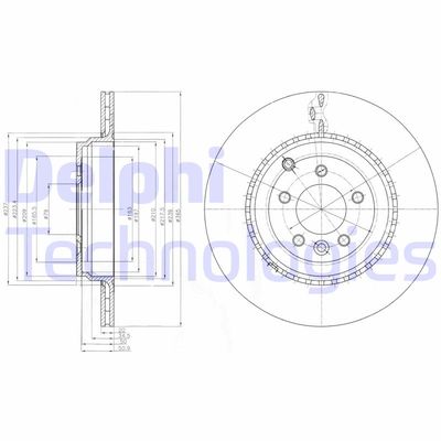 BG9082C DELPHI Тормозной диск