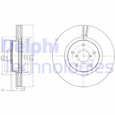 BG9084 DELPHI Тормозной диск