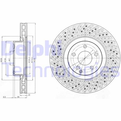 BG9093C DELPHI Тормозной диск