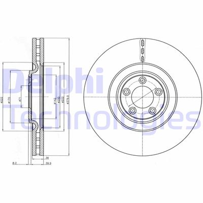 BG9102C DELPHI Тормозной диск