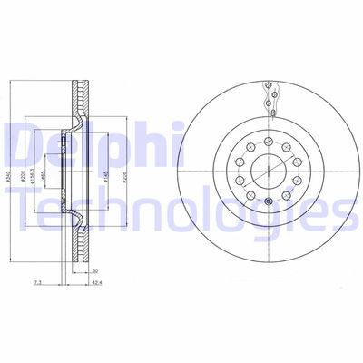 BG9109C DELPHI Тормозной диск