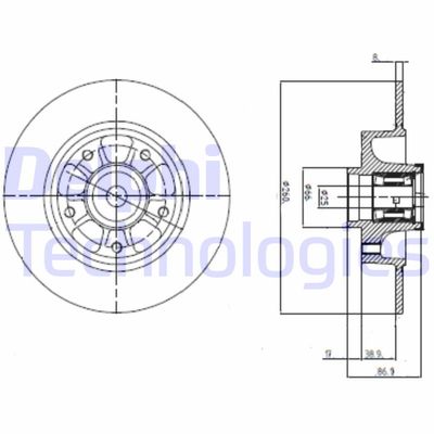 BG9112RSC DELPHI Тормозной диск