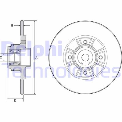 BG9114RS DELPHI Тормозной диск