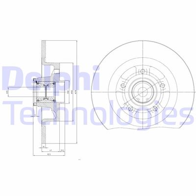 BG9115RSC DELPHI Тормозной диск