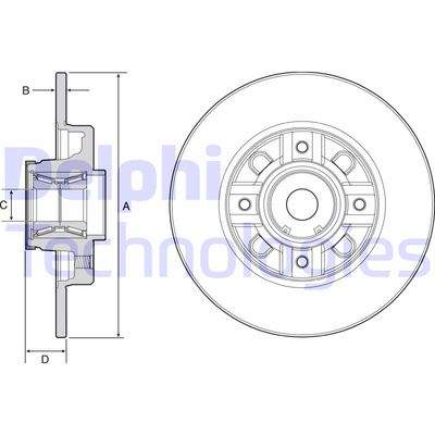 BG9116RS DELPHI Тормозной диск