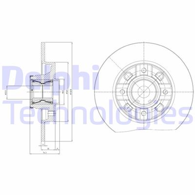 BG9116RSC DELPHI Тормозной диск