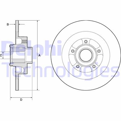 BG9134RS DELPHI Тормозной диск