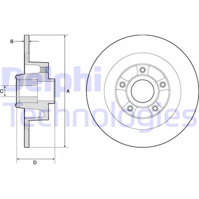 BG9135RS DELPHI Тормозной диск