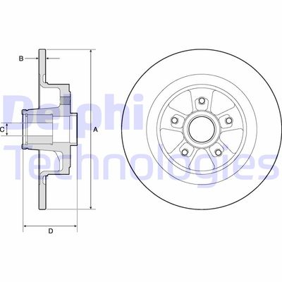 BG9136RS DELPHI Тормозной диск