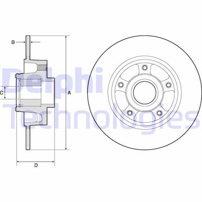 BG9137RSC DELPHI Тормозной диск