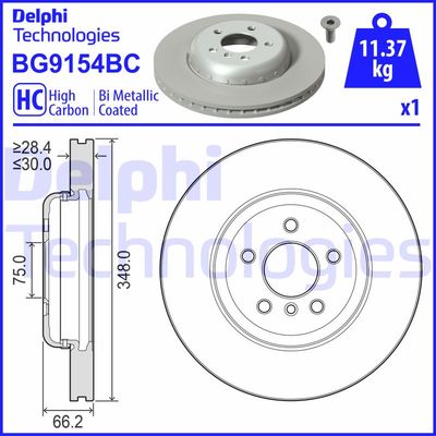 BG9154BC DELPHI Тормозной диск