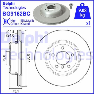 BG9162BC DELPHI Тормозной диск