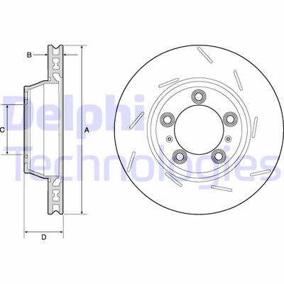 BG9165C DELPHI Тормозной диск