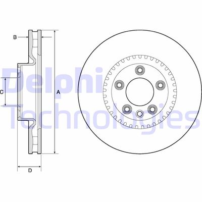 BG9168C DELPHI Тормозной диск