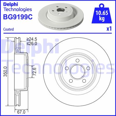 BG9199C DELPHI Тормозной диск