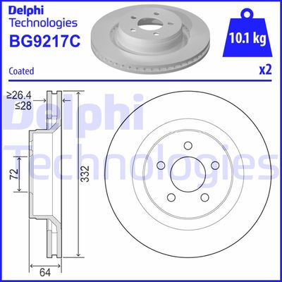 BG9217C DELPHI Тормозной диск