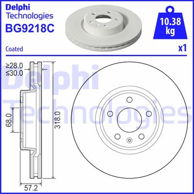 BG9218C DELPHI Тормозной диск