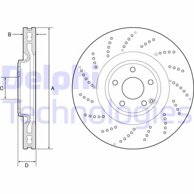 BG9222C DELPHI Тормозной диск