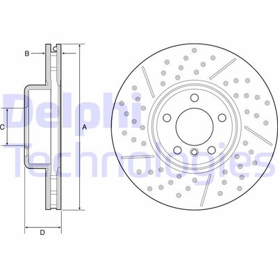 BG9234C DELPHI Тормозной диск