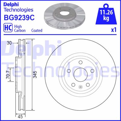 BG9239C DELPHI Тормозной диск