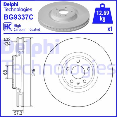 BG9337C DELPHI Тормозной диск