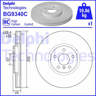 BG9340C DELPHI Тормозной диск