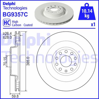 BG9357C DELPHI Тормозной диск