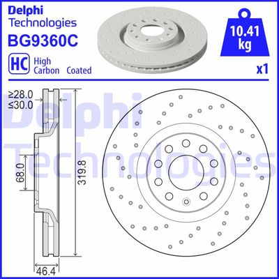 BG9360C DELPHI Тормозной диск