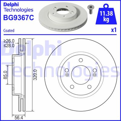 BG9367C DELPHI Тормозной диск