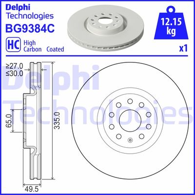 BG9384C DELPHI Тормозной диск