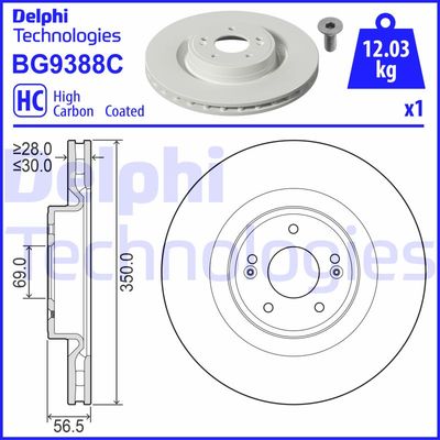 BG9388C DELPHI Тормозной диск