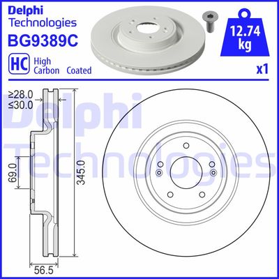 BG9389C DELPHI Тормозной диск