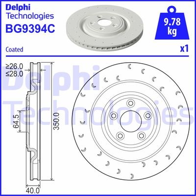 BG9394C DELPHI Тормозной диск