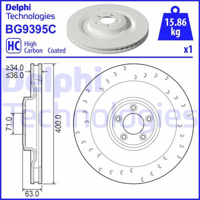 BG9395C DELPHI Тормозной диск