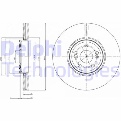 BG9687 DELPHI Тормозной диск