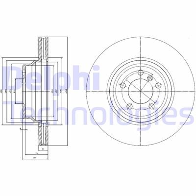 BG9788 DELPHI Тормозной диск