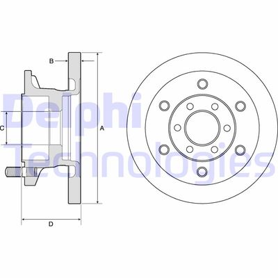 BG9911 DELPHI Тормозной диск