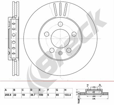 BR302VA100 BRECK Тормозной диск